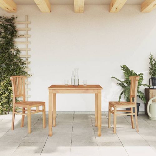 Ensemble à dîner de jardin 3 pcs Bois de teck massif - Photo n°2; ?>