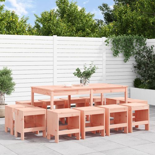 Ensemble à manger de jardin 13 pcs bois massif de Douglas - Photo n°2; ?>