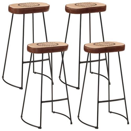 Ensemble de bar 5 pcs bois de manguier brut massif et métal - Photo n°2; ?>