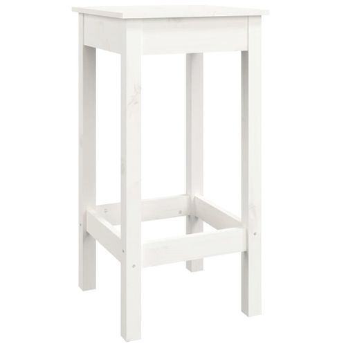 Ensemble de bar 7 pcs Blanc Bois de pin massif - Photo n°3; ?>