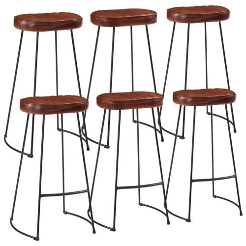 Ensemble de bar 7 pcs bois de manguier brut massif et métal - Photo n°2; ?>