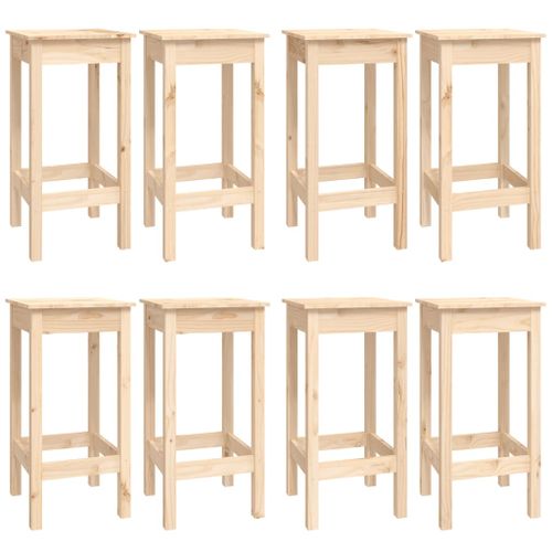 Ensemble de bar 9 pcs Bois de pin massif - Photo n°3; ?>