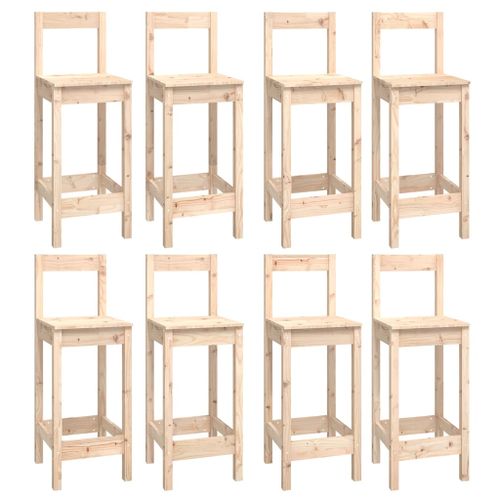 Ensemble de bar 9 pcs Bois de pin massif - Photo n°3; ?>