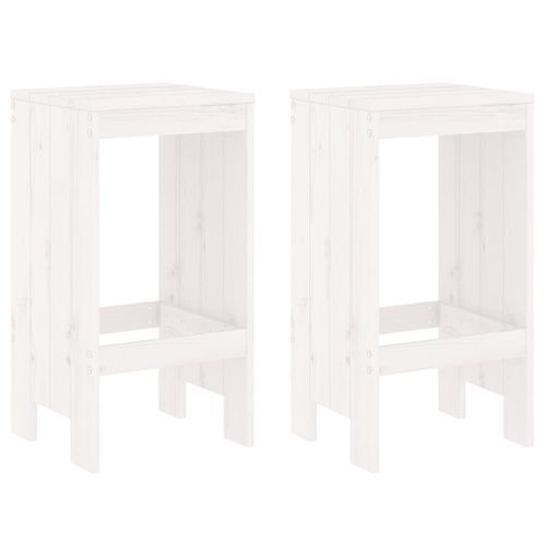 Ensemble de bar de jardin 3 pcs blanc bois de pin massif - Photo n°3; ?>