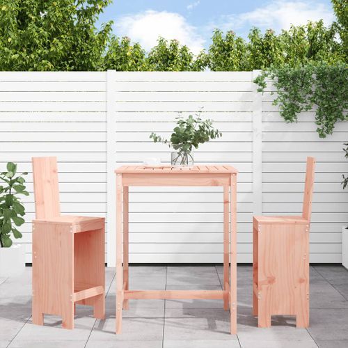 Ensemble de bar de jardin 3 pcs bois massif de Douglas - Photo n°2; ?>