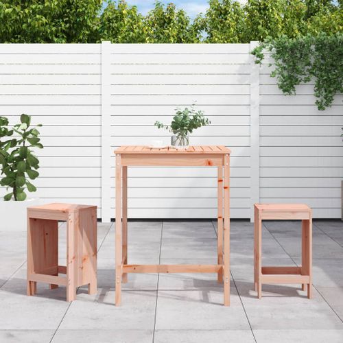 Ensemble de bar de jardin 3 pcs bois massif de Douglas - Photo n°2; ?>