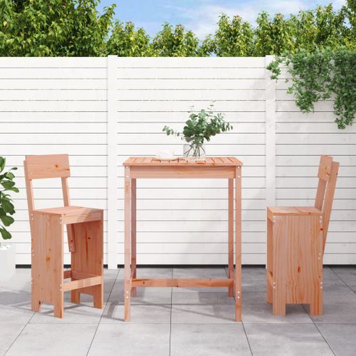 Ensemble de bar de jardin 3 pcs bois massif de Douglas - Photo n°2; ?>