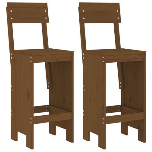 Ensemble de bar de jardin 3 pcs marron miel bois pin massif - Photo n°3; ?>