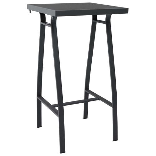 Ensemble de bar de jardin 3 pcs Noir et gris - Photo n°3; ?>