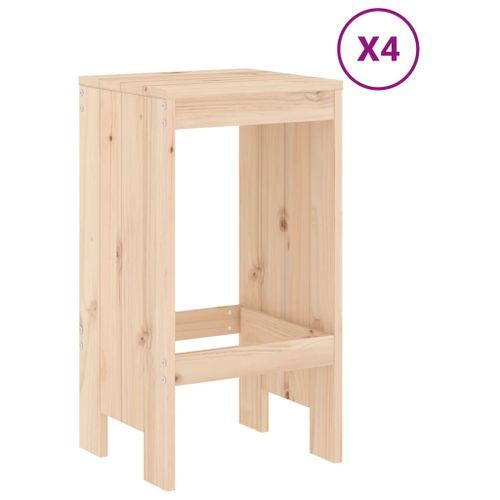 Ensemble de bar de jardin 5 pcs bois de pin massif - Photo n°3; ?>