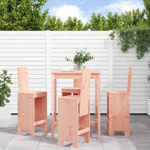 Ensemble de bar de jardin 5 pcs bois massif de Douglas - Photo n°2; ?>