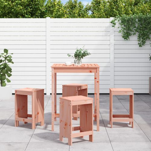 Ensemble de bar de jardin 5 pcs bois massif de Douglas - Photo n°2; ?>