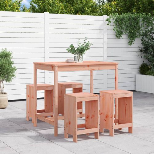 Ensemble de bar de jardin 5 pcs bois massif de Douglas - Photo n°2; ?>