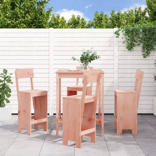 Ensemble de bar de jardin 5 pcs bois massif de Douglas - Photo n°2; ?>