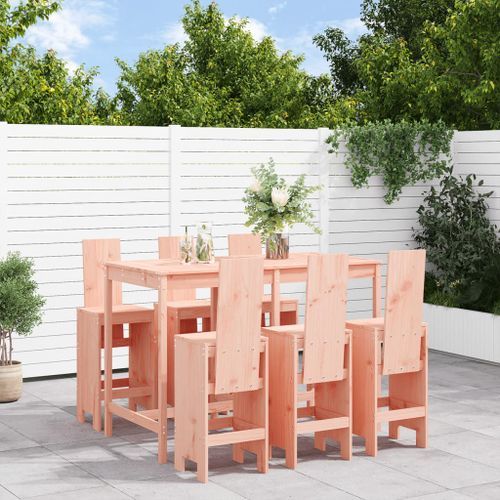 Ensemble de bar de jardin 7 pcs bois massif douglas - Photo n°2; ?>