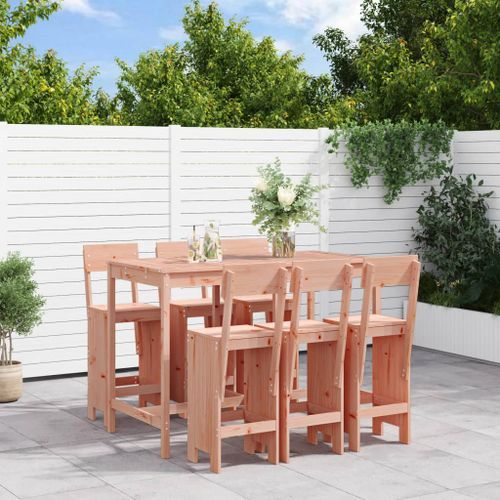 Ensemble de bar de jardin 7 pcs bois massif douglas - Photo n°2; ?>