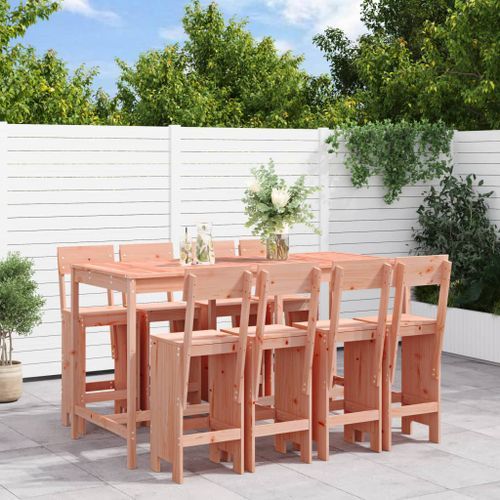 Ensemble de bar de jardin 9 pcs bois massif douglas - Photo n°2; ?>