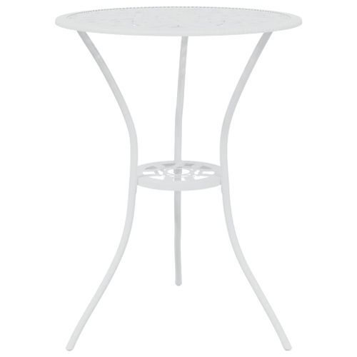 Ensemble de bistro 3 pcs Aluminium coulé Blanc - Photo n°3; ?>