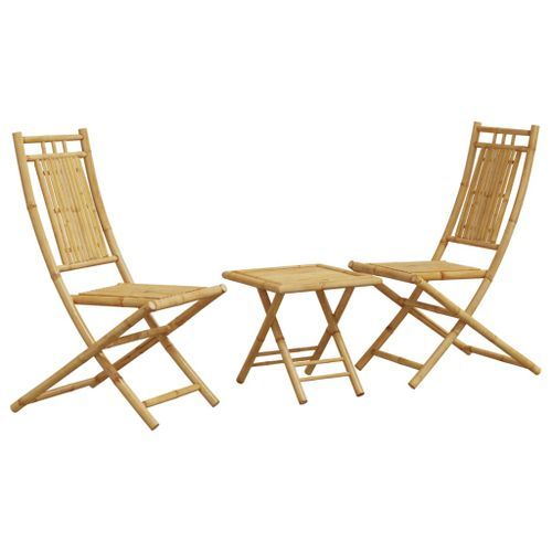 Ensemble de bistro 3 pcs bambou - Photo n°2; ?>