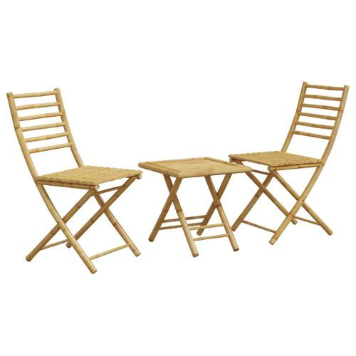 Ensemble de bistro 3 pcs bambou - Photo n°2; ?>