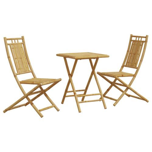 Ensemble de bistro 3 pcs bambou - Photo n°2; ?>