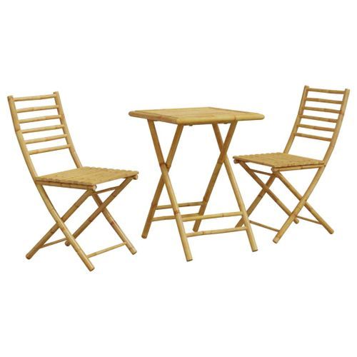 Ensemble de bistro 3 pcs bambou - Photo n°2; ?>