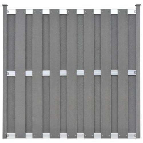 Ensemble de clôture WPC 3 Carré 562 x 185 cm Gris 2 - Photo n°3; ?>