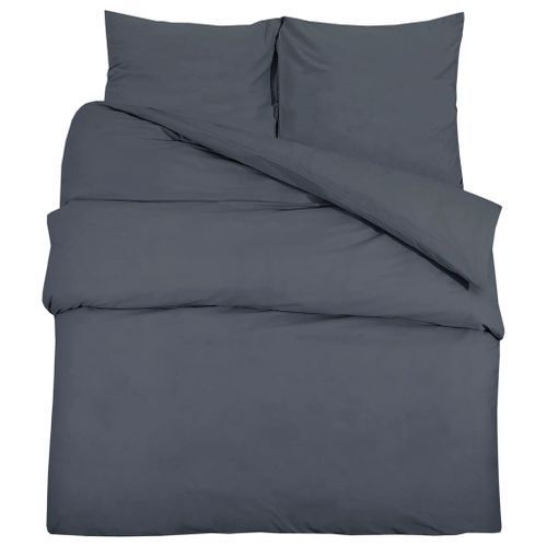 Ensemble de housse de couette Anthracite 135x200 cm Microfibre - Photo n°2; ?>