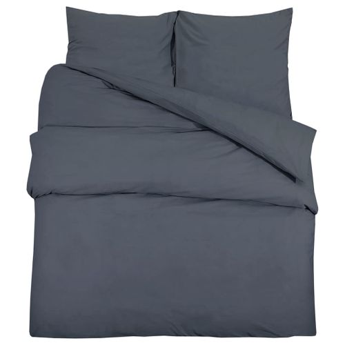 Ensemble de housse de couette Anthracite 240x220 cm Coton - Photo n°2; ?>