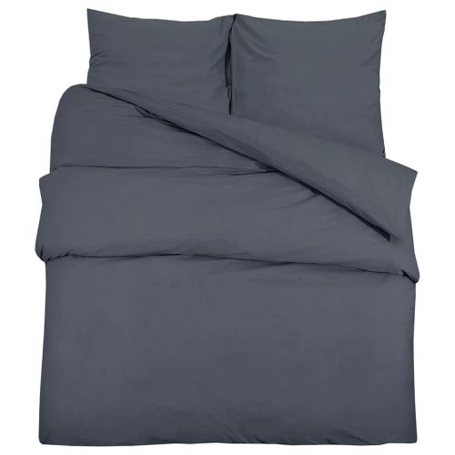 Ensemble de housse de couette Anthracite 260x240 cm Coton - Photo n°2; ?>