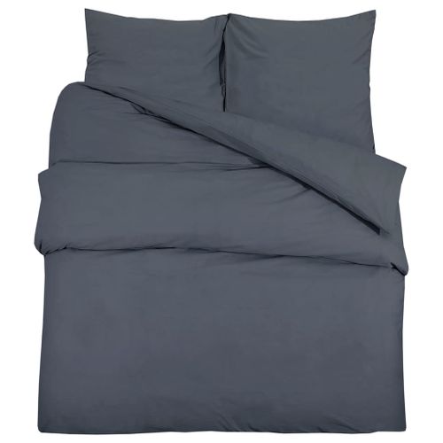 Ensemble de housse de couette Anthracite 260x240 cm Microfibre - Photo n°2; ?>