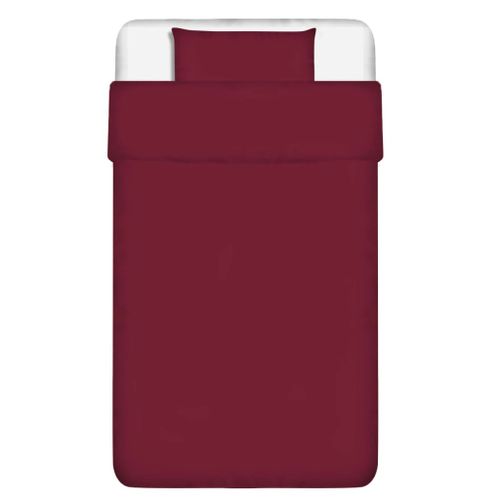 Ensemble de housse de couette Coton Bordeaux 155x200/80x80 cm - Photo n°2; ?>