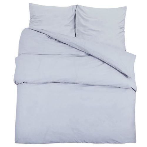 Ensemble de housse de couette Gris 225x220 cm Microfibre légère - Photo n°2; ?>