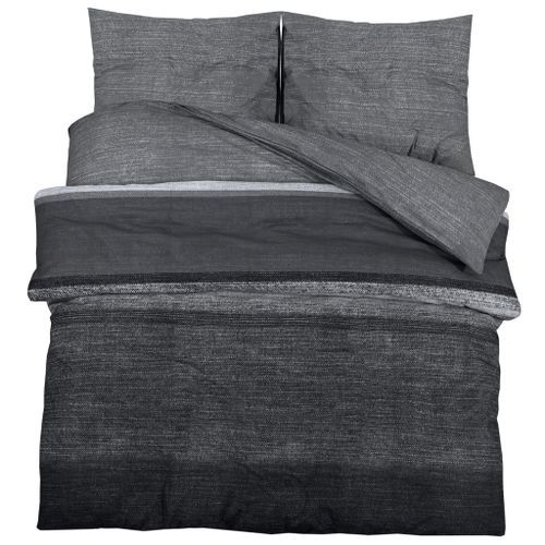 Ensemble de housse de couette gris foncé 260x220 cm Coton - Photo n°3; ?>