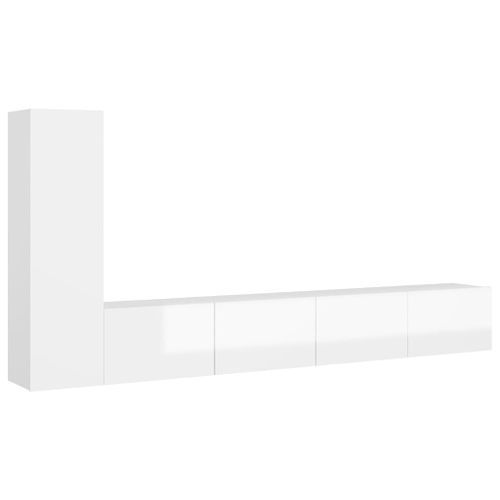 Ensemble de meuble TV 3 pcs Blanc brillant - Photo n°2; ?>