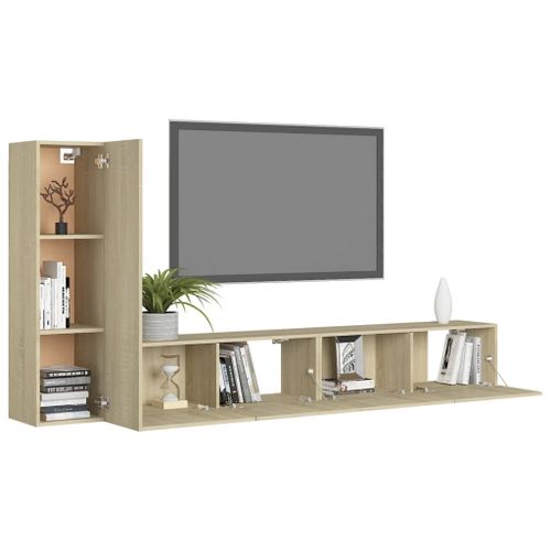 Ensemble de meuble TV 3 pcs Chêne sonoma 2 - Photo n°3; ?>