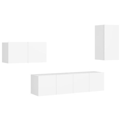 Ensemble de meuble TV 4 pcs Blanc 11 - Photo n°2; ?>