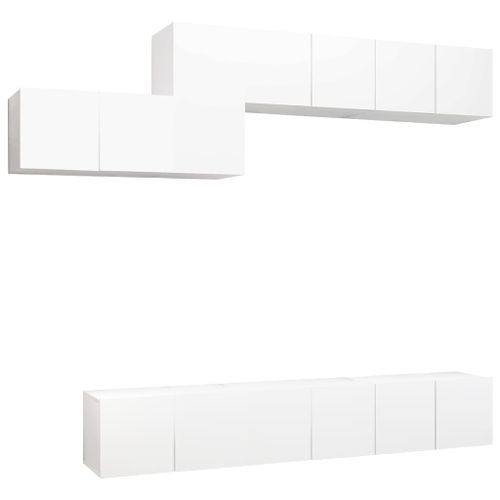 Ensemble de meuble TV 7 pcs Blanc 4 - Photo n°2; ?>