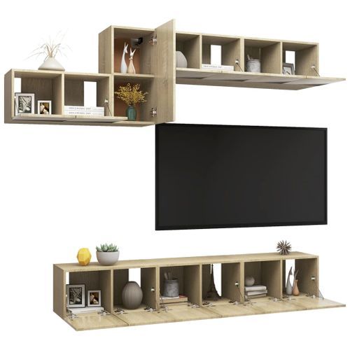 Ensemble de meuble TV 7 pcs Chêne sonoma 5 - Photo n°3; ?>