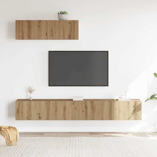 Ensemble de meuble TV mural 3 pcs chêne artisanal - Photo n°3; ?>