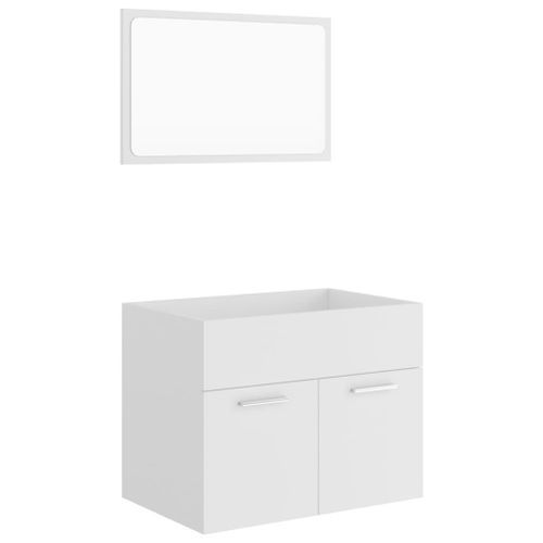 Ensemble de meubles de salle de bain 2 pcs Blanc 10 - Photo n°2; ?>