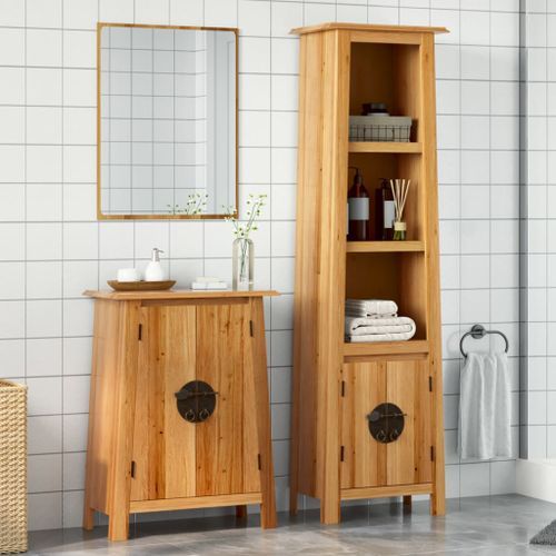 Ensemble de meubles de salle de bain 2 pcs bois de pin massif - Photo n°2; ?>