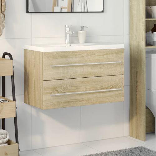 Ensemble de meubles de salle de bain 2 pcs chêne sonoma - Photo n°3; ?>