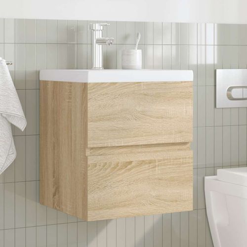 Ensemble de meubles de salle de bain 2 pcs chêne sonoma - Photo n°3; ?>