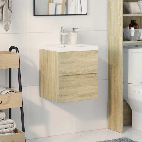 Ensemble de meubles de salle de bain 2 pcs chêne sonoma - Photo n°3; ?>