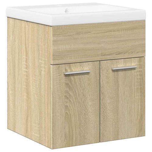 Ensemble de meubles de salle de bain 2 pcs chêne sonoma - Photo n°2; ?>