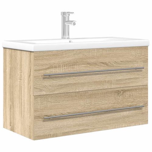 Ensemble de meubles de salle de bain 2 pcs chêne sonoma - Photo n°2; ?>