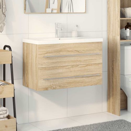 Ensemble de meubles de salle de bain 2 pcs chêne sonoma - Photo n°3; ?>