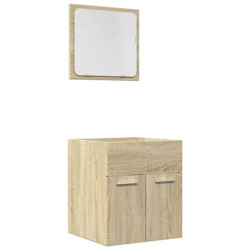 Ensemble de meubles de salle de bain 2 pcs chêne sonoma - Photo n°2; ?>