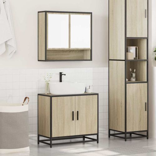 Ensemble de meubles de salle de bain 2 pcs chêne sonoma - Photo n°3; ?>